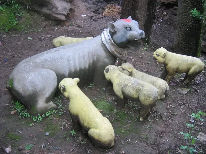 Statue of Tigress with 5 cubs, Namo Buddha, Nepal