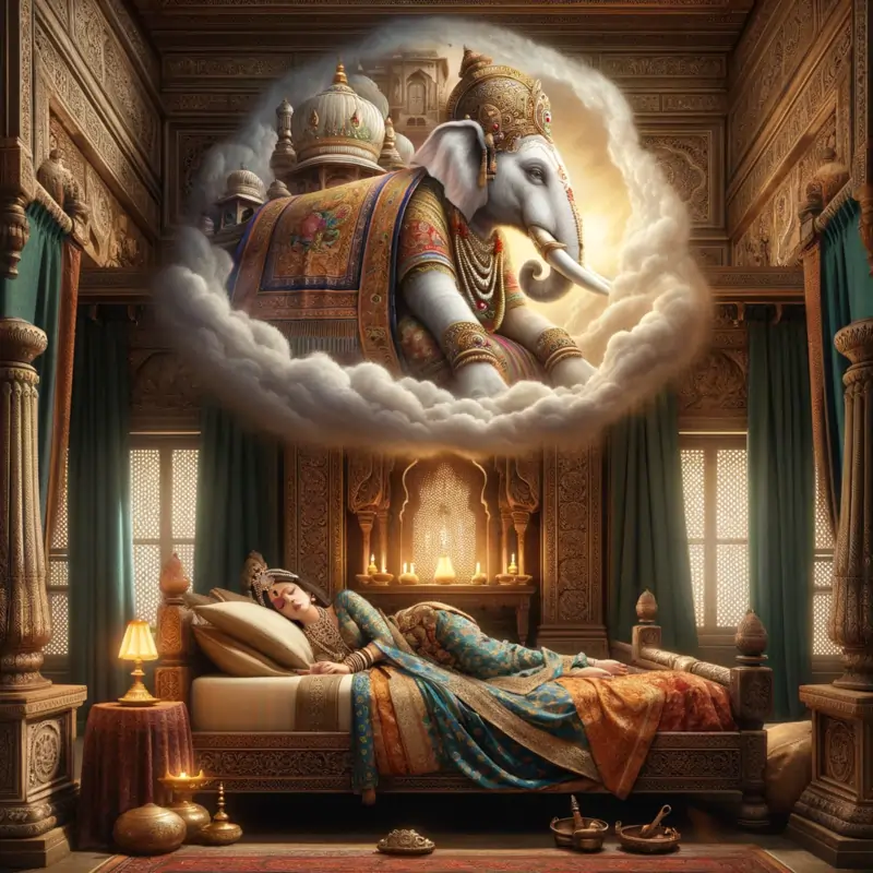 Maya Devi dreaming white elephant