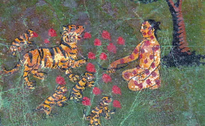 Mahasattva feeding tiger